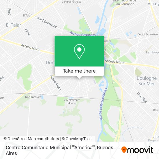 Mapa de Centro Comunitario Municipal ""América""