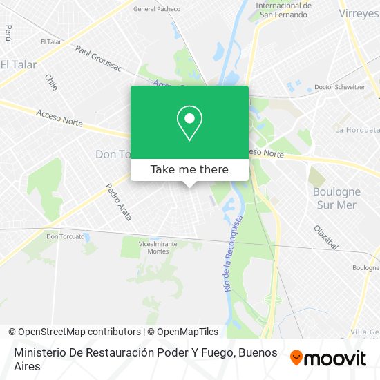 Ministerio De Restauración Poder Y Fuego map