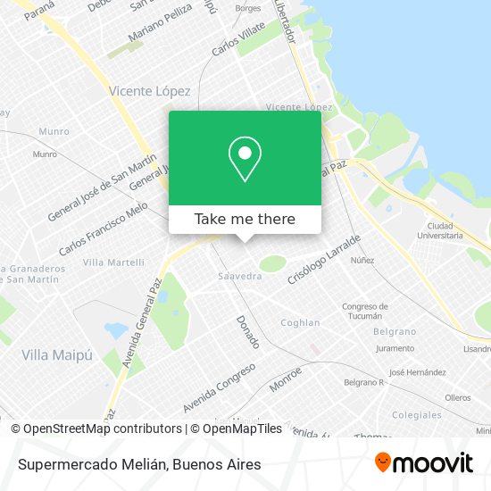 Supermercado Melián map