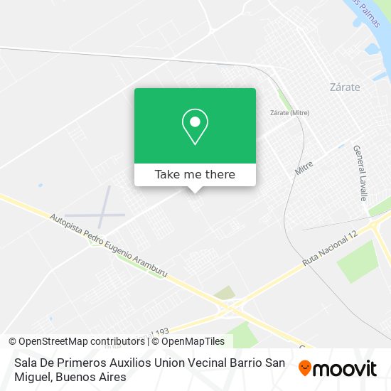 Sala De Primeros Auxilios Union Vecinal Barrio San Miguel map