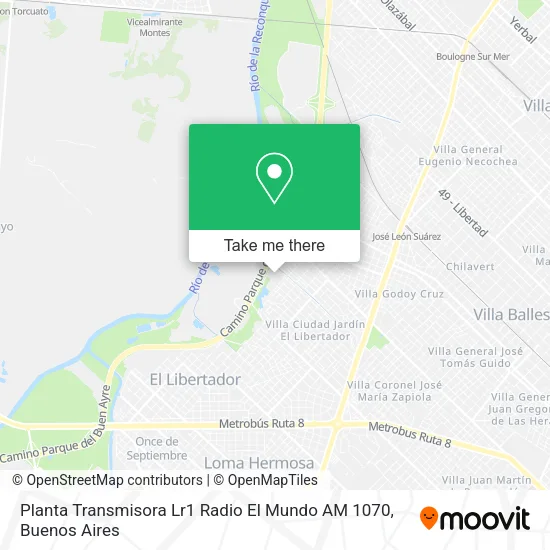 Planta Transmisora Lr1 Radio El Mundo AM 1070 map