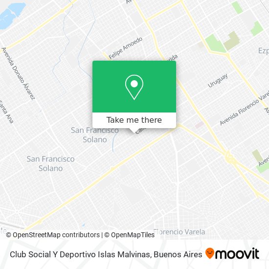 Club Social Y Deportivo Islas Malvinas map