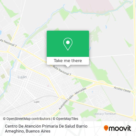 Mapa de Centro De Atención Primaria De Salud Barrio Ameghino