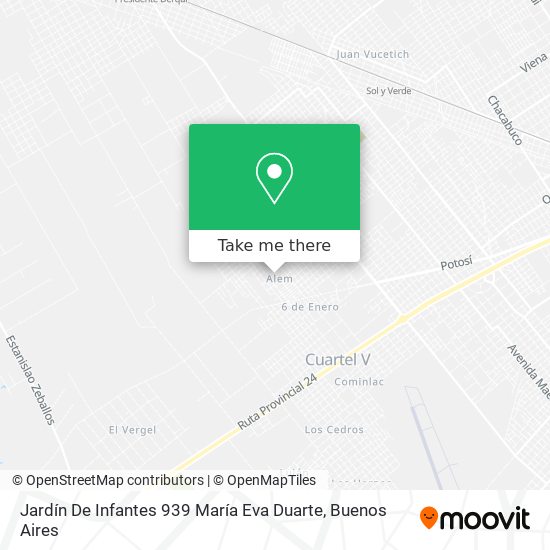 Jardín De Infantes 939 María Eva Duarte map