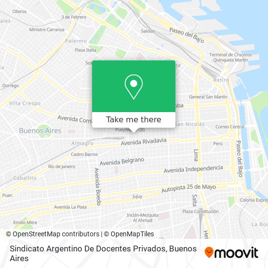 Mapa de Sindicato Argentino De Docentes Privados