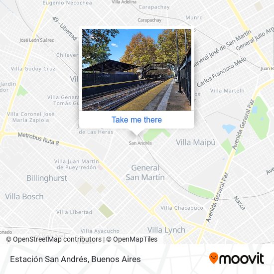 Estación San Andrés map