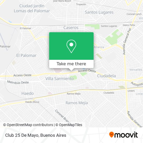 Mapa de Club 25 De Mayo