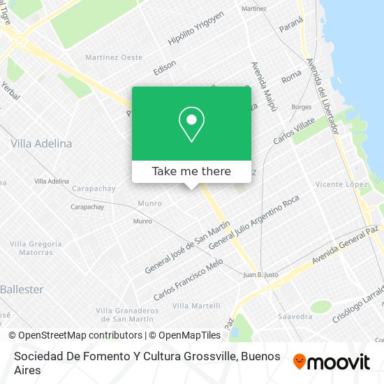 Sociedad De Fomento Y Cultura Grossville map