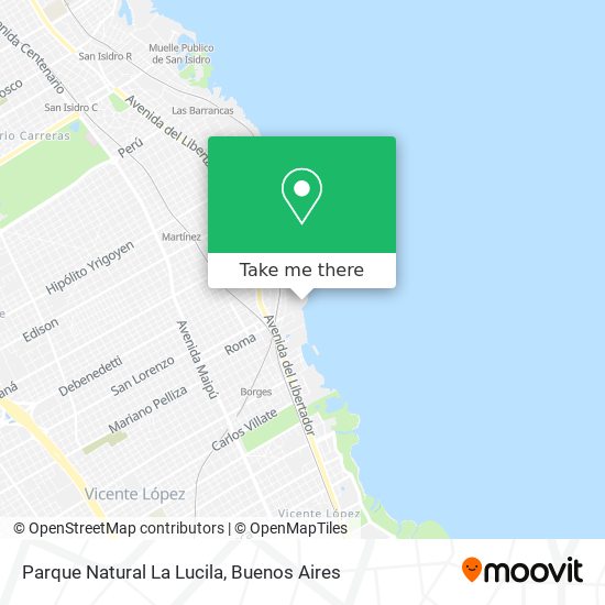 Parque Natural La Lucila map
