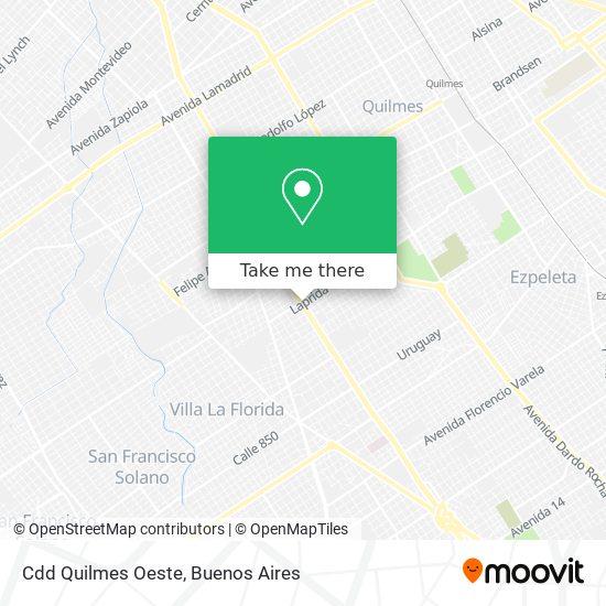 Cdd Quilmes Oeste map