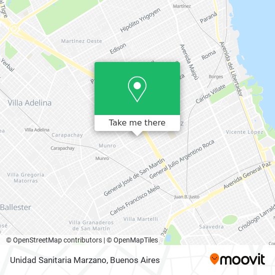 Mapa de Unidad Sanitaria Marzano