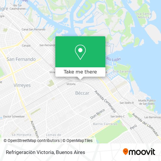 Refrigeraciòn Victoria map
