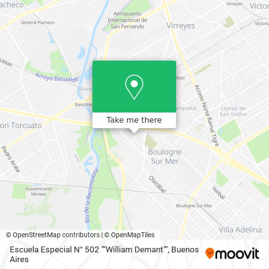 Mapa de Escuela Especial N° 502 ""William Demant""