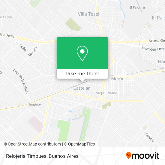 Relojeria Timbues map