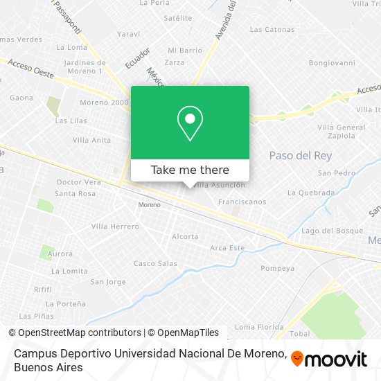 Campus Deportivo Universidad Nacional De Moreno map