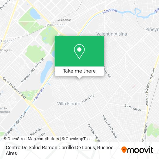 Mapa de Centro De Salud Ramón Carrillo De Lanús