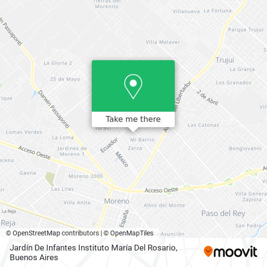Mapa de Jardín De Infantes Instituto María Del Rosario