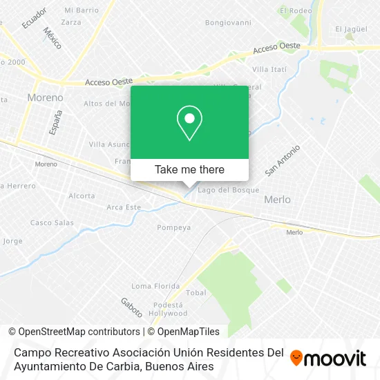 Campo Recreativo Asociación Unión Residentes Del Ayuntamiento De Carbia map