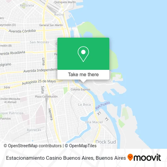 Mapa de Estacionamiento Casino Buenos Aires