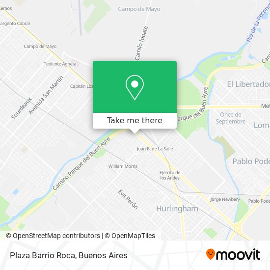 Plaza Barrio Roca map