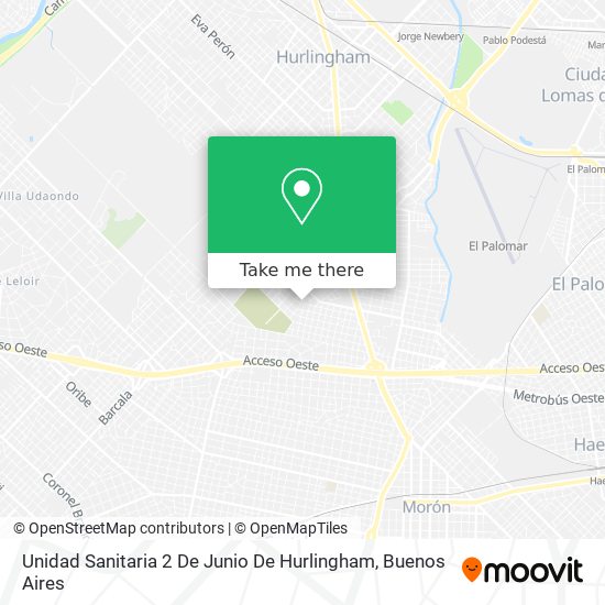 Mapa de Unidad Sanitaria 2 De Junio De Hurlingham