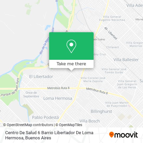 Mapa de Centro De Salud 6 Barrio Libertador De Loma Hermosa