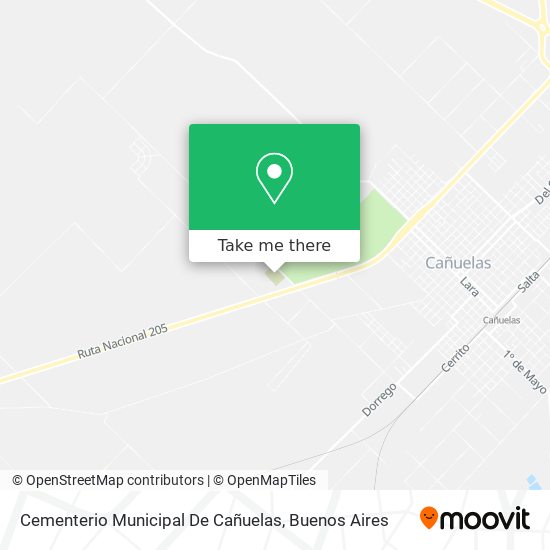 Mapa de Cementerio Municipal De Cañuelas