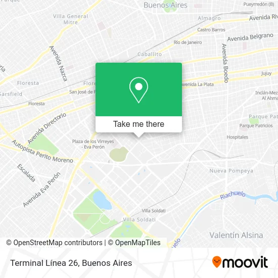 Terminal Línea 26 map