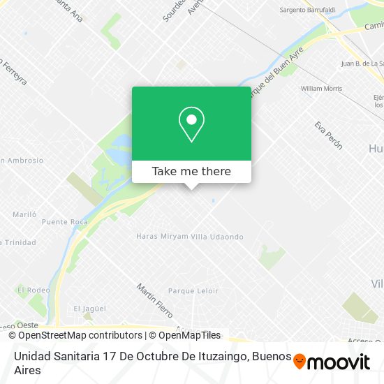 Mapa de Unidad Sanitaria 17 De Octubre De Ituzaingo