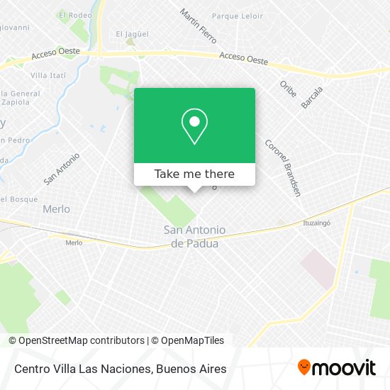 Mapa de Centro Villa Las Naciones