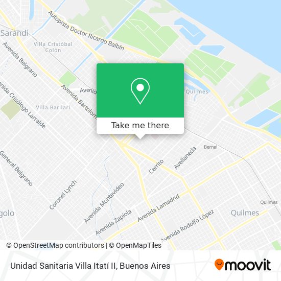 Mapa de Unidad Sanitaria Villa Itatí II