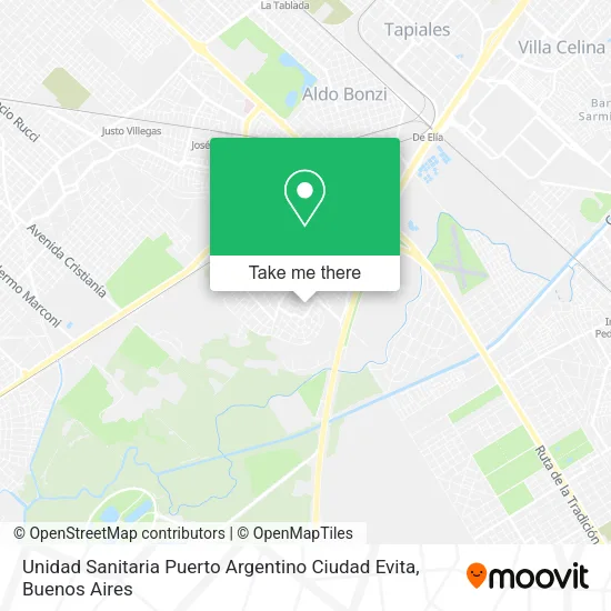 Unidad Sanitaria Puerto Argentino Ciudad Evita map