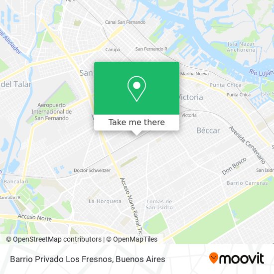 Barrio Privado Los Fresnos map