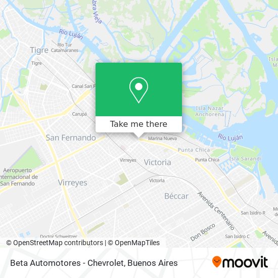 Beta Automotores - Chevrolet map