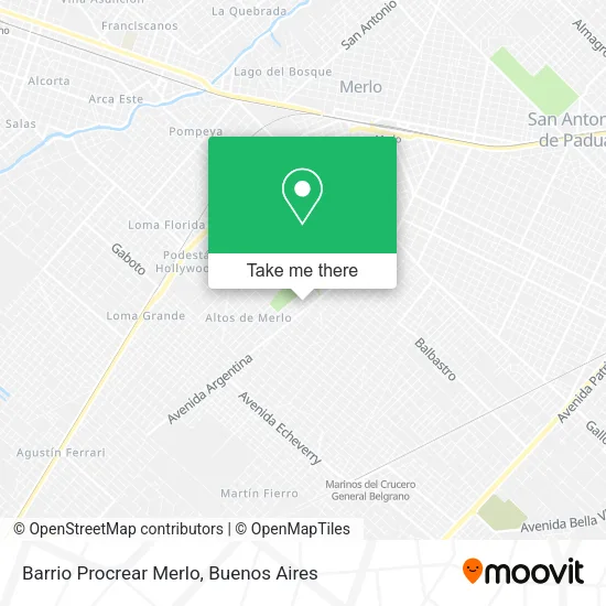 Mapa de Barrio Procrear Merlo
