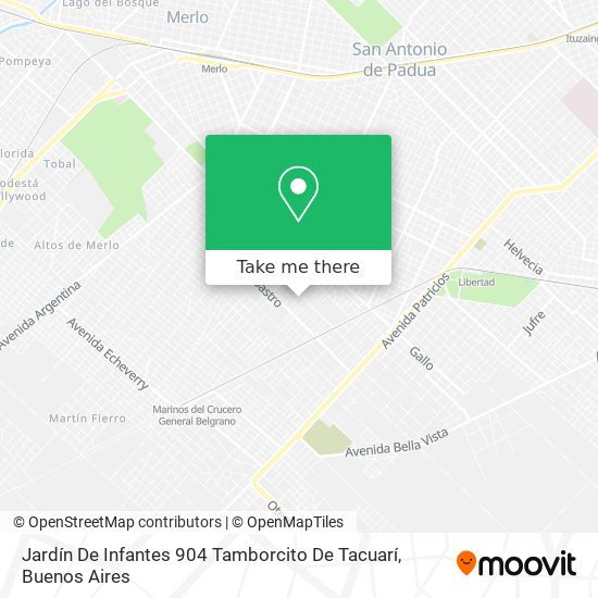 Mapa de Jardín De Infantes 904 Tamborcito De Tacuarí