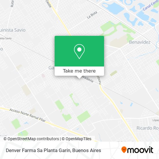 Mapa de Denver Farma Sa Planta Garín