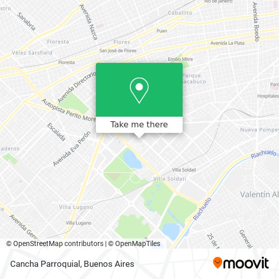 Cancha Parroquial map