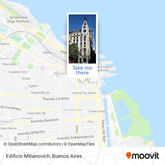 Mapa de Edificio Mihanovich