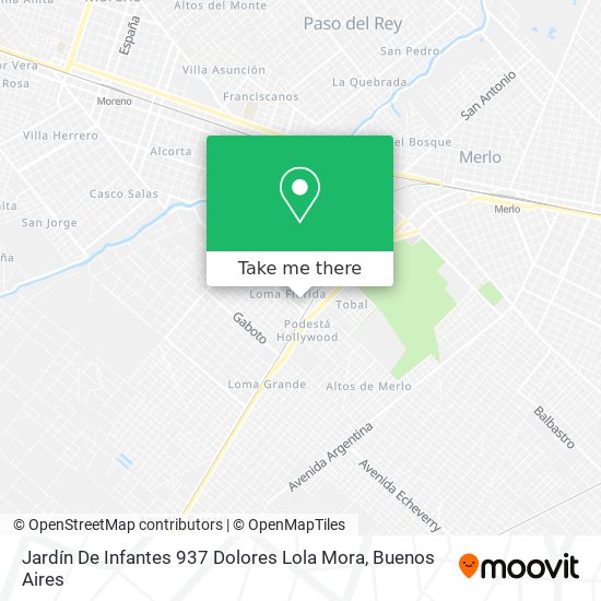 Jardín De Infantes 937 Dolores Lola Mora map