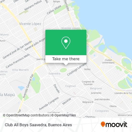 Club All Boys Saavedra map