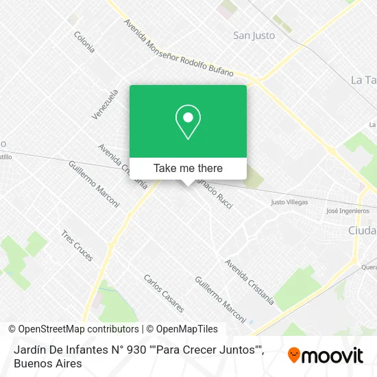 Jardín De Infantes N° 930 ""Para Crecer Juntos"" map