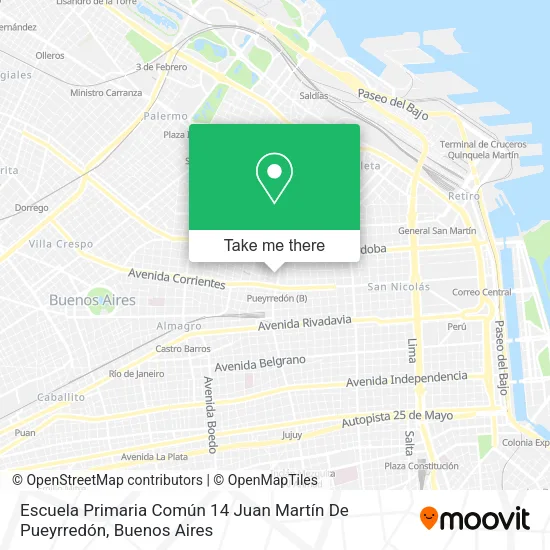 Escuela Primaria Común 14 Juan Martín De Pueyrredón map