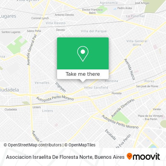 Asociacion Israelita De Floresta Norte map