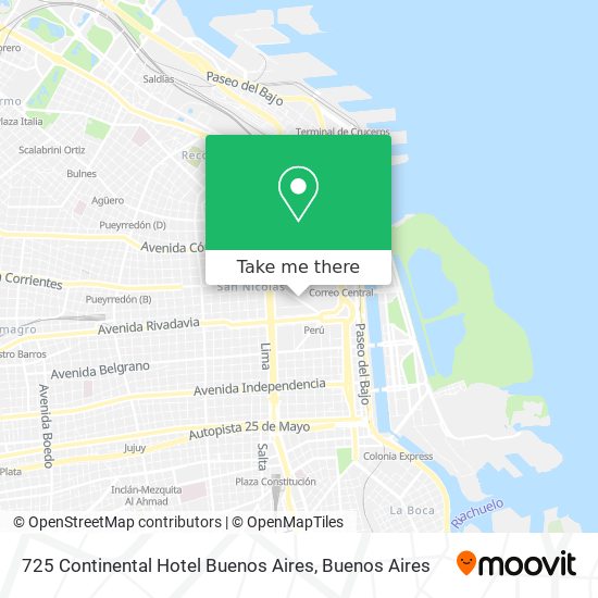 725 Continental Hotel Buenos Aires map