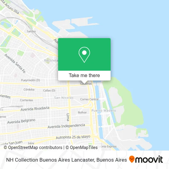 NH Collection Buenos Aires Lancaster map