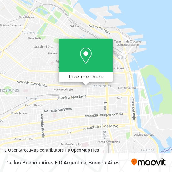Callao Buenos Aires F D Argentina map