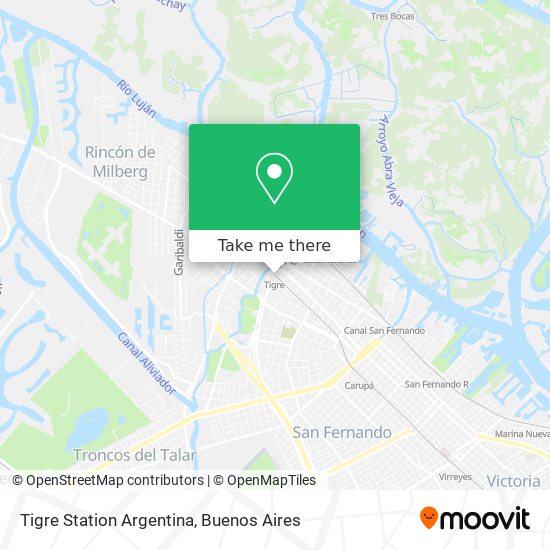 Tigre Station Argentina map