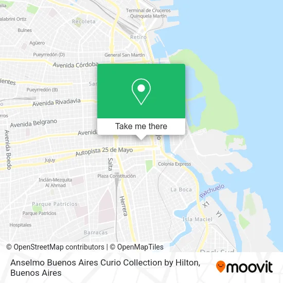 Mapa de Anselmo Buenos Aires Curio Collection by Hilton
