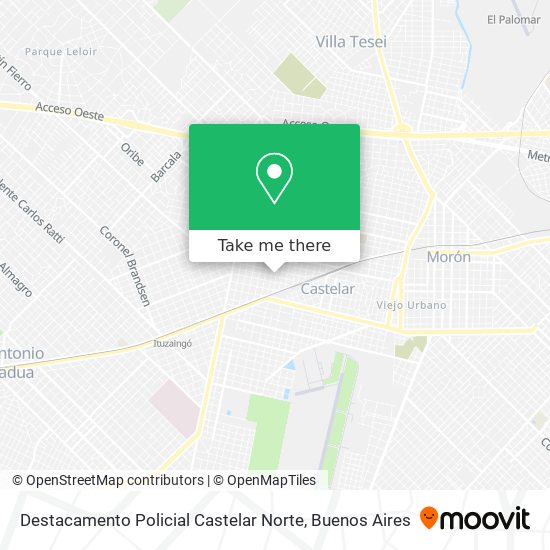 Mapa de Destacamento Policial Castelar Norte